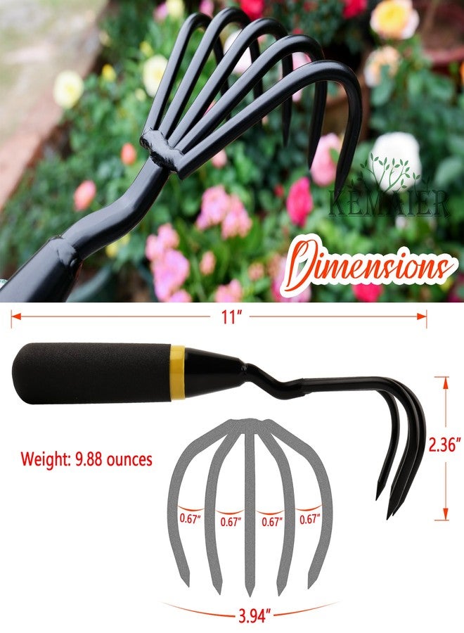 Kemaier Garden Tool Set - Featuring a Heavy-Duty Stainless Steel Hand Cultivator, Transplant Shovel, Trowel, Crack Weeder, and Dandelion Weeder - The Ultimate, Unbreakable Gardening Gift - Image 4