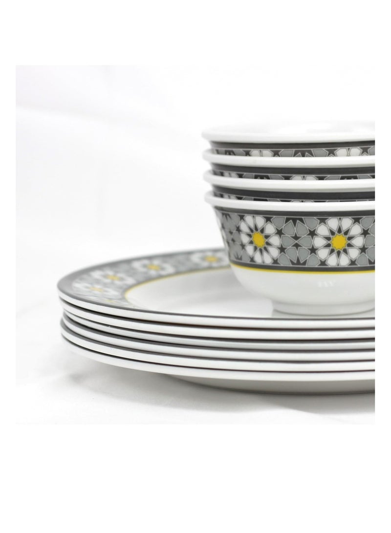 Melrich 20 Pcs Melamine Dinner Set Dinner and Soup plates Salad and Rice Bowls Dishwasher and Freezer safe Durable and Strong - Image 2