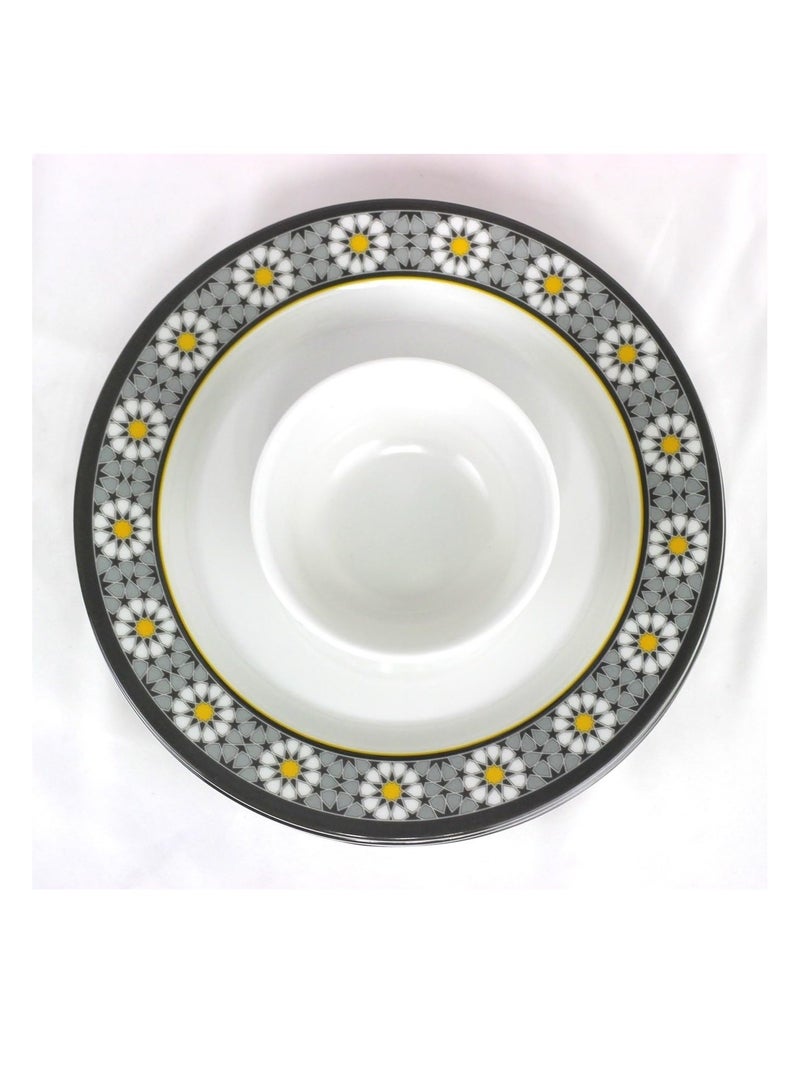 Melrich 20 Pcs Melamine Dinner Set Dinner and Soup plates Salad and Rice Bowls Dishwasher and Freezer safe Durable and Strong - Image 4