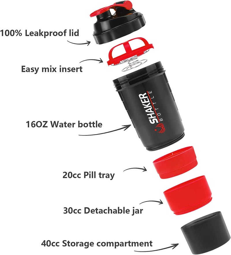 STARDROPS Protein Shaker Bottle, Sipper Bottle Ideal for Protein, Spider Shaker, Cyclone Shaker, Gym Shaker Bottle, BPA-Free - Image 4