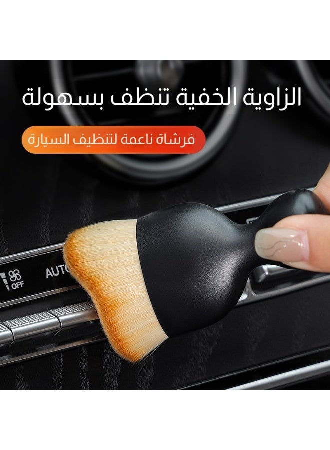 فرشاة إزالة الغبار من شقوق داخلية للسيارة - أداة تنظيف مدمجة لفتحات التهوية ولوحة القيادة - Image 2