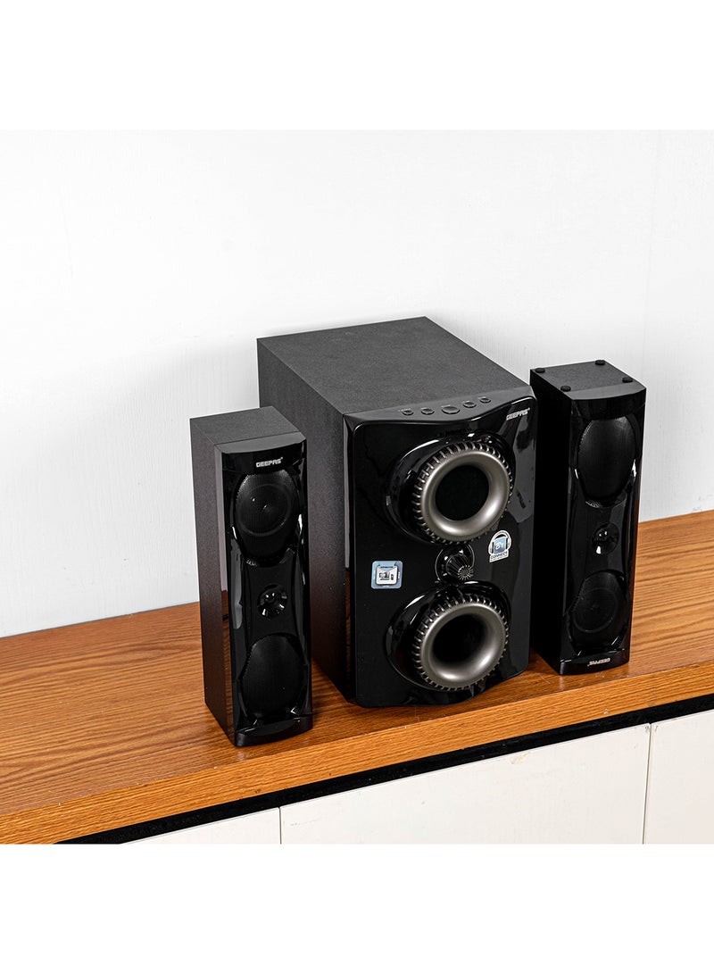 GEEPAS 2.1 Multimedia Speaker- PMPO, 8" Woofer|USB, Bluetooth & Multiple Device Inputs Pc, Ps4, Xbox, Smartphone, Tablet, Music Player GMS8507 Black - Image 5