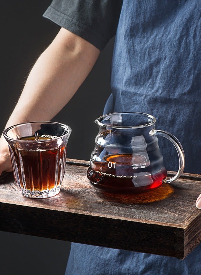 طقم تقطير v60 الة قهوة مكونة من قمع زجاجي وسيرفر - Image 3