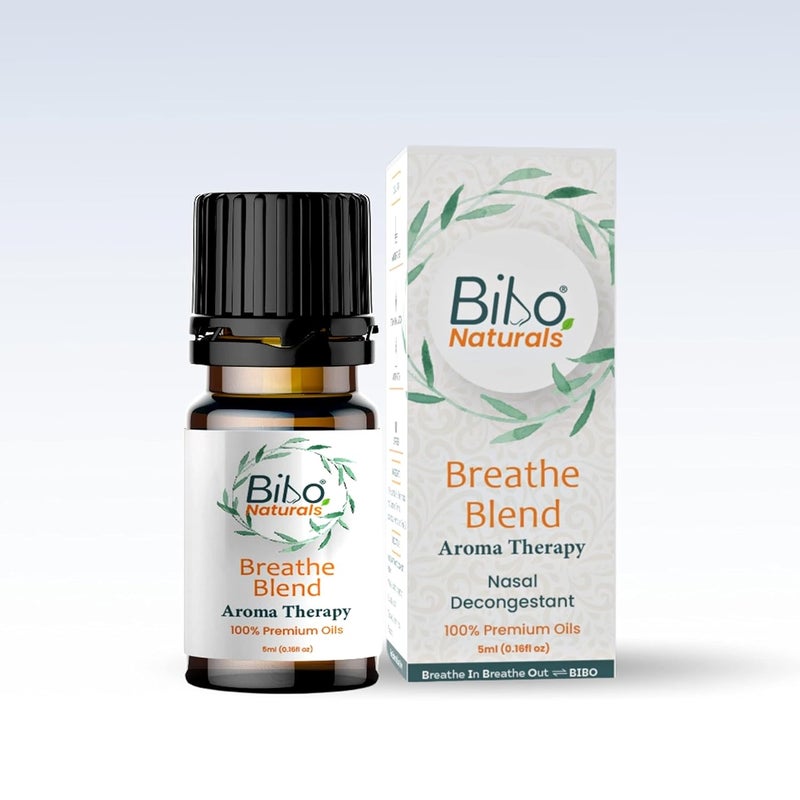 Bibo Breathe Blend | Aroma Therapy | Nasal Decongestant | Premium Essential Oils | 5ml Dropper Bottle - Image 1
