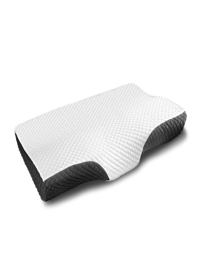EPABO Contour Memory Foam Pillow Orthopedic Sleeping Pillows, Ergonomic Cervical Pillow for Neck Pain - for Side Sleepers, Back and Stomach Sleepers, Free Pillowcase Included (Firm & Standard Size - Image 1