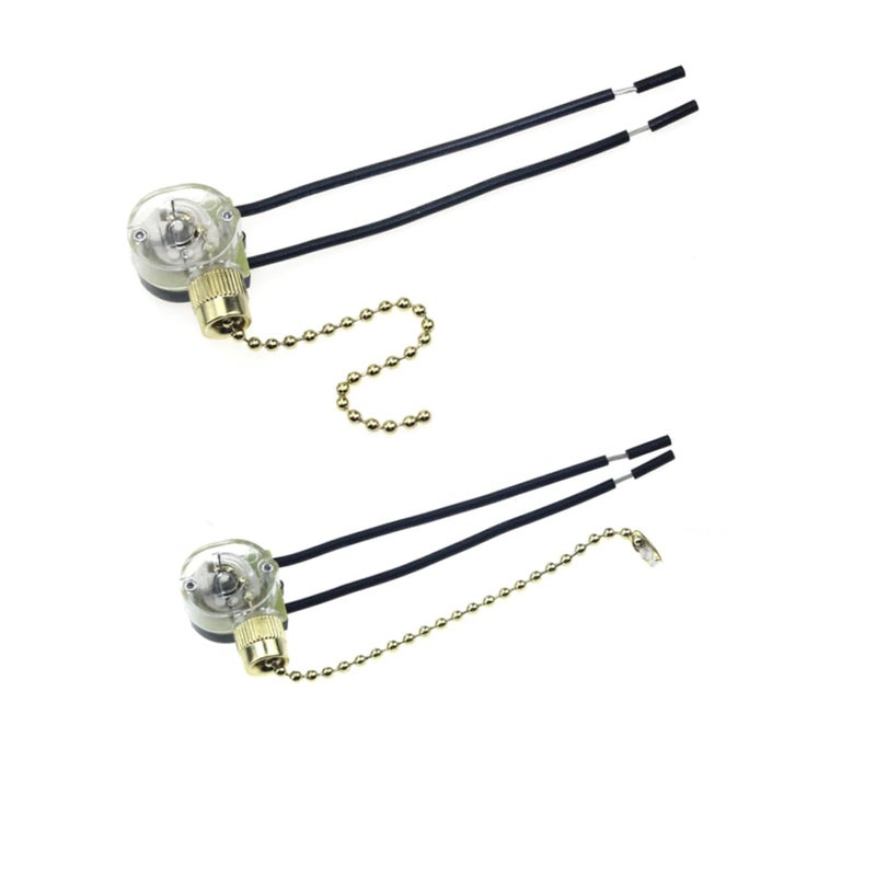 2PCS Ceiling Fan Pull Chain Switch Replacement Easy Install For Lighting Fixtures - Image 2
