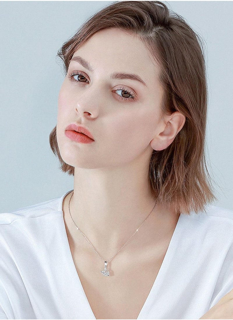 MileMelo 2 Necklaces Titanium Steel Hexagons and Planets Zircon Pendant Necklace Crystals Jewelry Valentine's Day Gift, Anniversary Clear/Silver/Gold  - Image 3