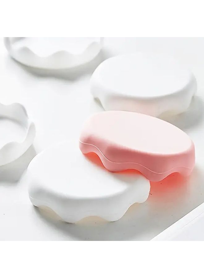Pink Small Silicone Cup Lid Snowflake Design Food Grade Non Slip Dustproof Heat Insulation - Image 2