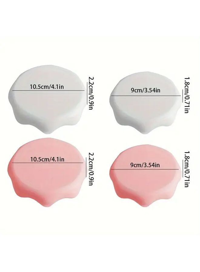 Pink Small Silicone Cup Lid Snowflake Design Food Grade Non Slip Dustproof Heat Insulation - Image 3