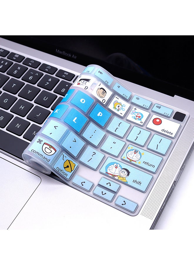 Suitable For Macbook Apple Notebook Keyboard Film 13air Color Painted Pro Protective Film 15 Inch Dustproof Paste-Color:CH-201 (Xiaomeng Cat Claw)-Dimensions:US 16/20 13pro (A2141/A2289/A2338)