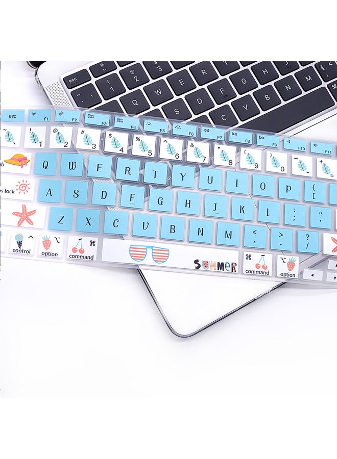 Suitable For Macbook Apple Notebook Keyboard Film 13air Color Painted Pro Protective Film 15 Inch Dustproof Paste-Color:CH-201 (Xiaomeng Cat Claw)-Dimensions:US 16/20 13pro (A2141/A2289/A2338)