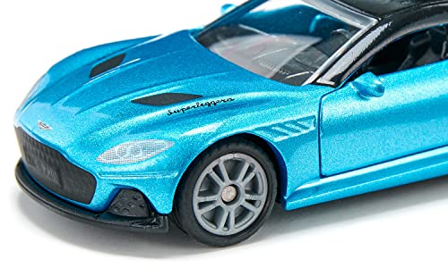 Siku 1582, Aston Martin DBS Superleggera, Toy car, Metal/Plastic, Blue, Openable Doors, Sports Rims with Rubber Tyres - Image 2