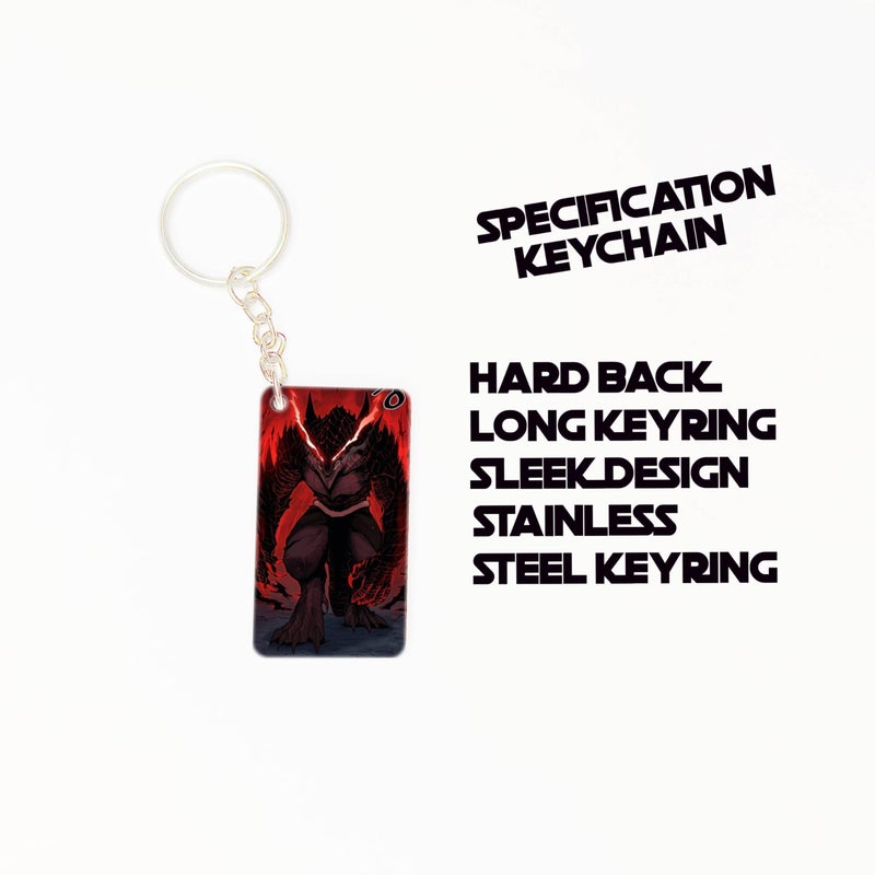 OUTFITQUE OUTFITQUE Premium (Pack of 2) Anime- 488 Printed Long Keychain For Bike, Scooty, Car, MDF Keyholder - Image 3