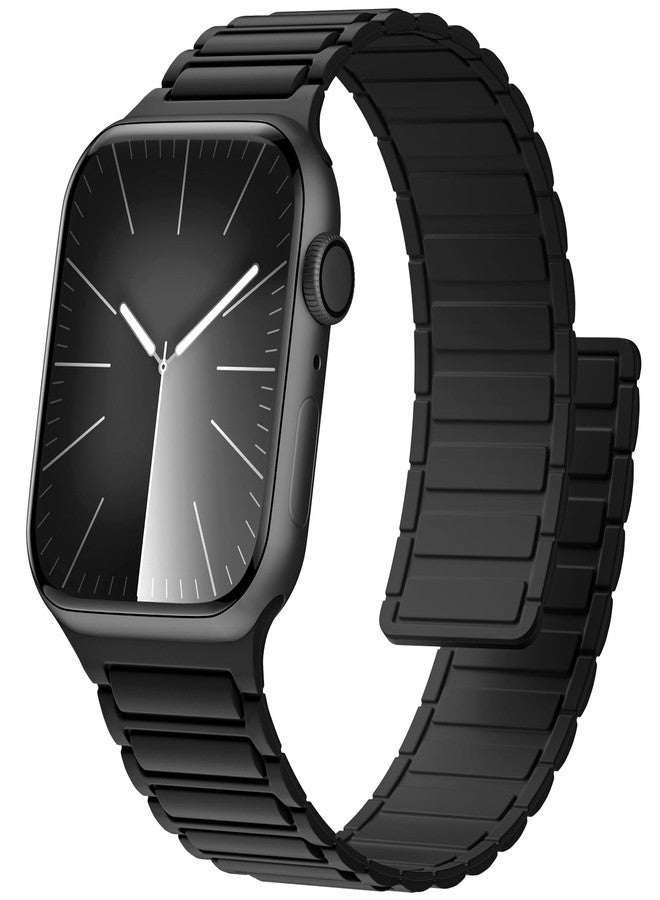 Easuny Magnetic Watch Band Compatible with Apple Watch 44mm 46mm 45mm 49mm 42mm 41mm 40mm 38mm Bands for Men Women Wrist Solo Loop, Sport Silicone Strap for iWatch Series 11 10 9 8 7 6 5 4 3 SE Ultra - Image 1