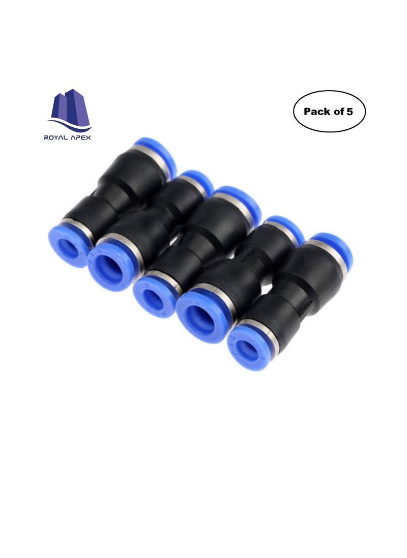 Generic - PU Pipe & Fittings Polyurethane | Pneumatic Pipe Push in to Connect Fittings (Reducer Socket - Pack of 5, 10x8mm) - Image 1