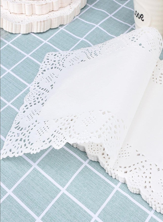 YESON 12 inch x 16 inch Rectangle Paper Doilies/Lace Paper Placemats/Disposable Greaseproof Doilies,White,Pack of 100 - Image 3