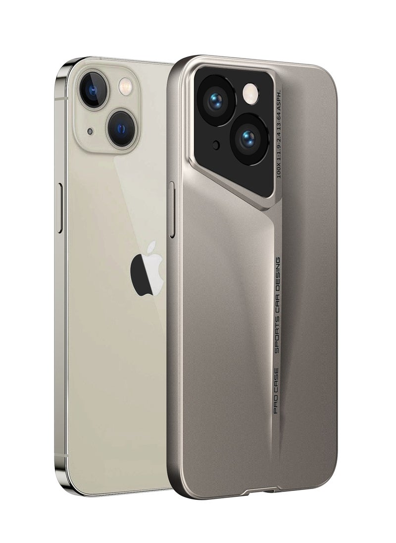 LEEKA iPhone 15 LEEKA Ultra Slim New Sport Car Design Fiber Back Cover Luxury Blade Camera Protection case (Gold)  - Image 1