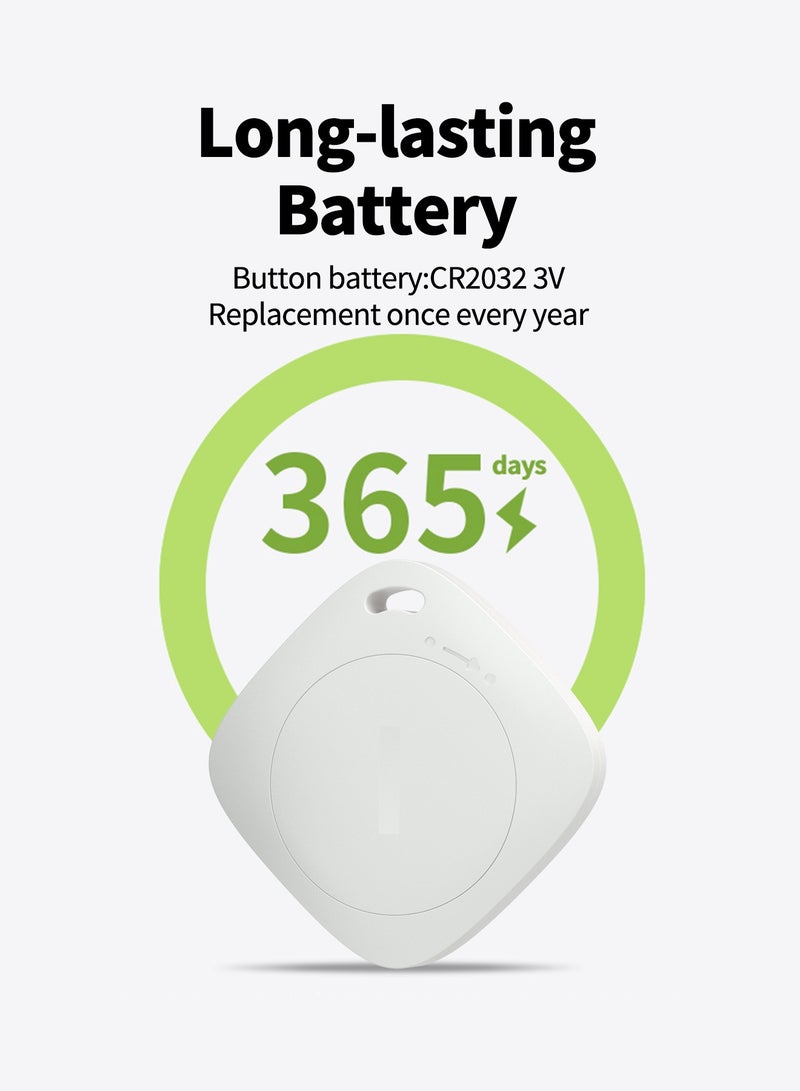 Bcarenest smart Bluetooth tracker, a child tracking device for preventing children from getting lost, compatible with Apple Find My (iOS only). It can locate children's backpacks, wallets, bicycles, luggage, and other items, similar in function to the Apple Airtag (white) - Image 3