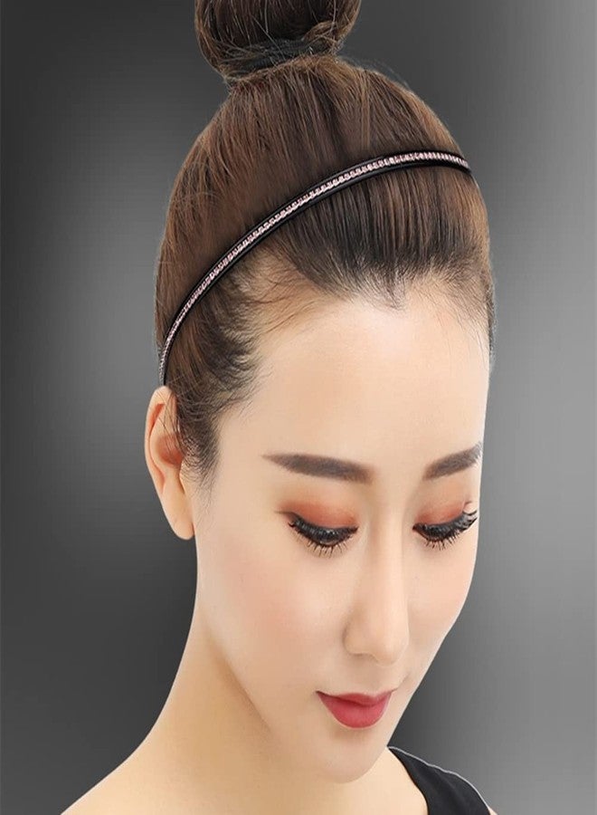 مجموعة Xiwstar المكونة من 8 قطع من عصابات الرأس المرصعة بأحجار الراين الكريستالية، صف واحد، حلقات شعر رفيعة بأسنان مانعة للانزلاق، إكسسوارات شعر أنيقة للنساء والفتيات - Image 3