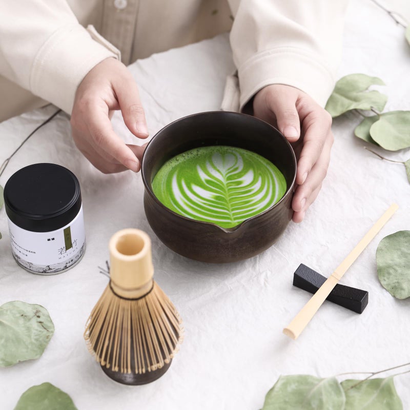 Ochcahser Matcha Set, Japanese Tea Set Includes Matcha Bowl with Spout, Matcha Whisk Holder (chasen), Bamboo Matcha Whisk and Bamboo Scoop, Ceramic Matcha Kit for Tea Lovers - Image 5