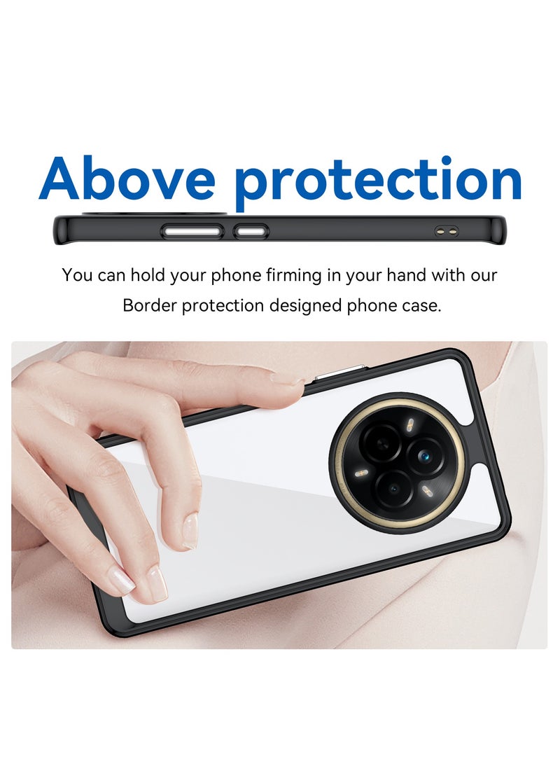 [1+1 Sets] For Realme 14 Pro 5G Case & Screen Protector Transparent Frame Protective Cover with Tempered Glass Screen Protector  - Image 4