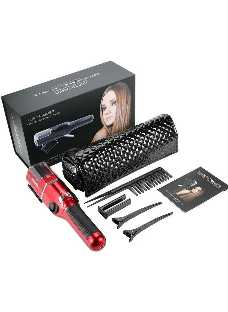 Fasiz Cordless Split End Hair Trimmer Damage Hair Repair Red - Image 1
