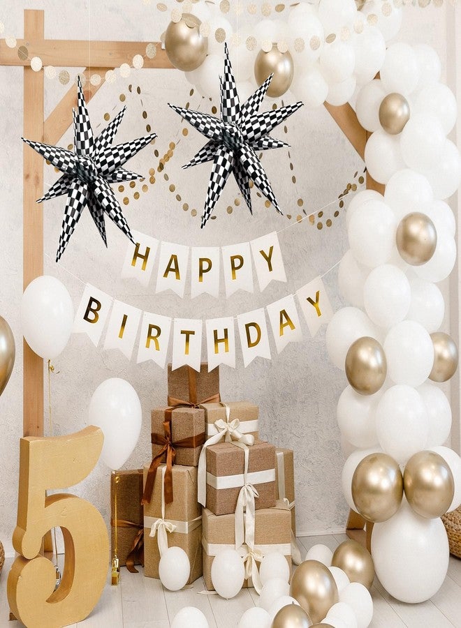 ZAKVOOR 60 Pcs Star Balloons 12 Spike Foil Explosion Party Decoration Balloons for Wedding Birthday Anniversary Backdrop (Plaid) - Image 3