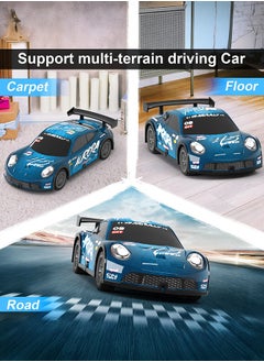 gearbox Luminous Remote Control Car, Light Up RC Car Toys, 2.4GHz 1:22 Scale 15KM/H Off-Road with Cool LED Lights Racing Rechargeable Toy Car for Christmas Birthday Kids Boys for 6-7 8-12 Year Old- Blue  - Image 3