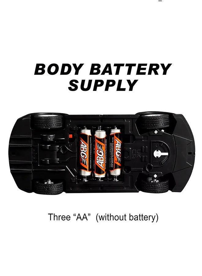 gearbox - Luminous Remote Control Car, Light Up RC Car Toys, 2.4GHz 1:22 Scale 15KM/H Off-Road with Cool LED Lights Racing Rechargeable Toy Car for Christmas Birthday Kids Boys for 6-7 8-12 Year Old- Blue - Image 1