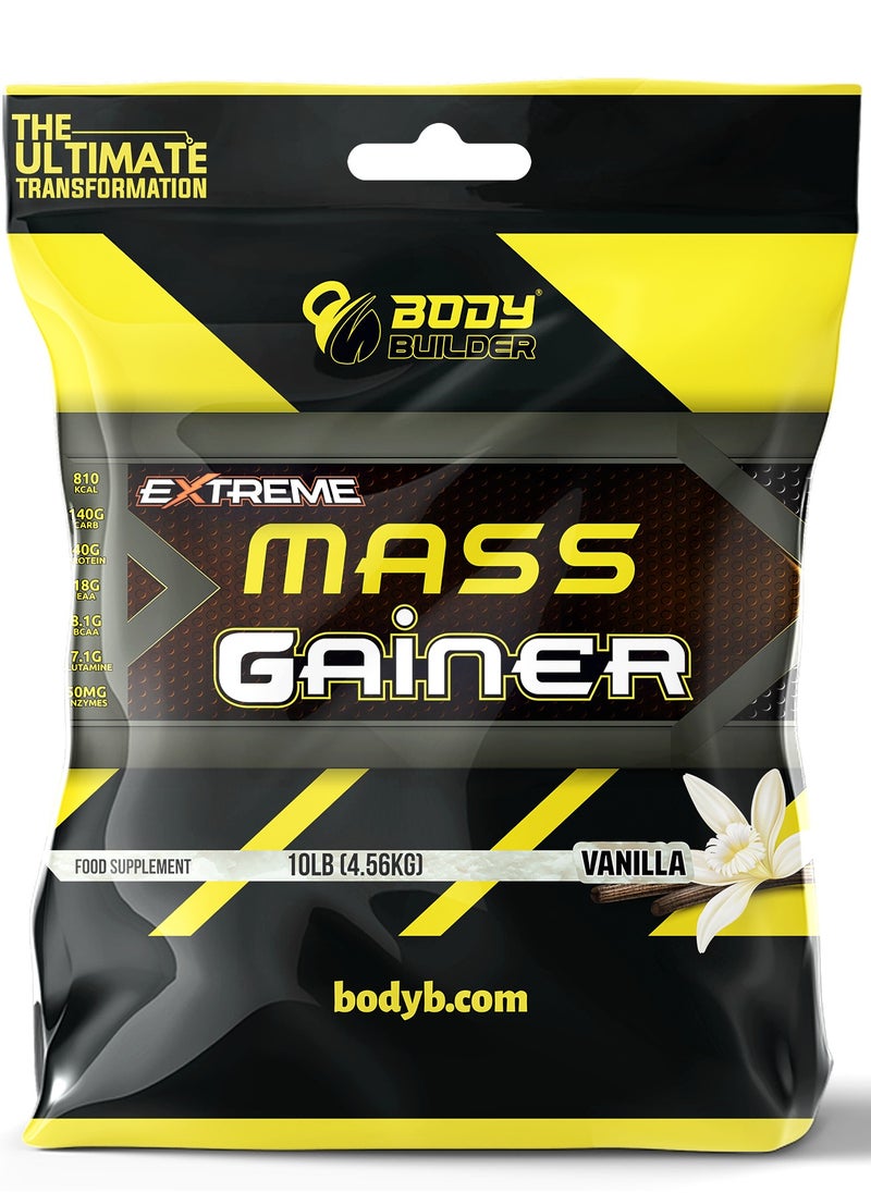 Body Builder Body Builder Extreme Mass Gainer Weight Gainer Vanilla Flavor 10 Lb  - Image 1