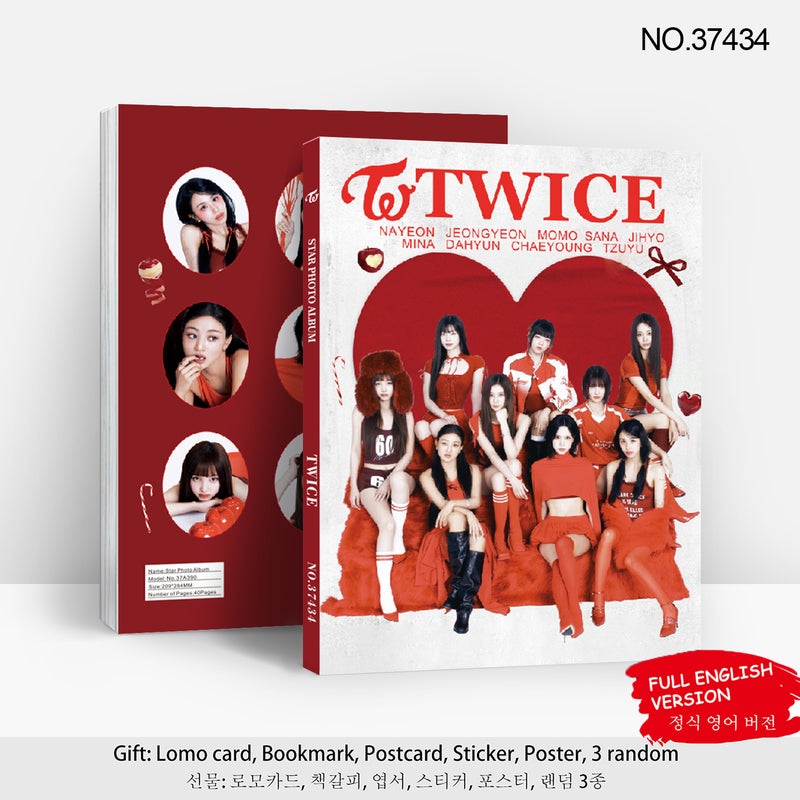 TWICE Celebrity Photobook Collection – 40 Pages High-Gloss Premium Photo Album with Hot Stamping Cover