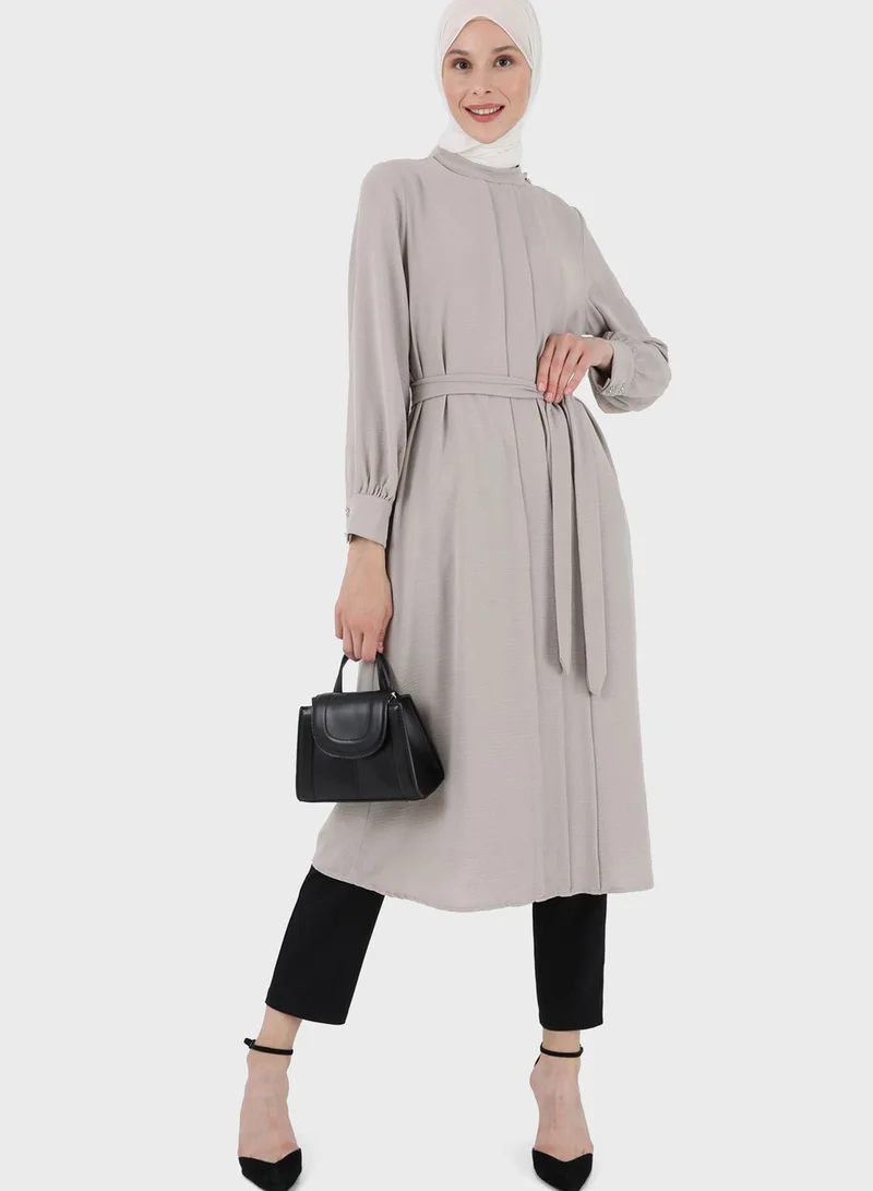 knit abaya dress modanisa modanisa Refka by modanisa Belted Knitted Dress for Women