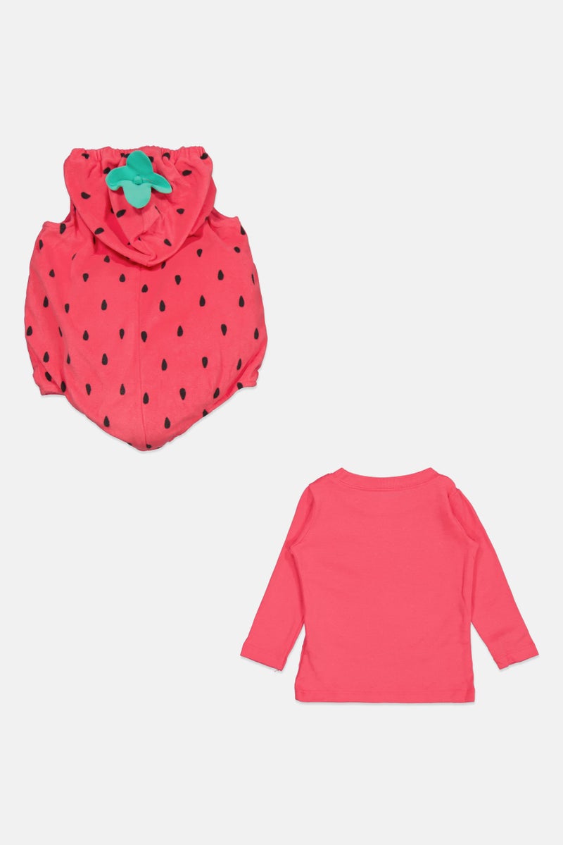 carter's Toddlers Girl 3 Pcs Little Strawberry Costumes Set, Pink Combo  - Image 2