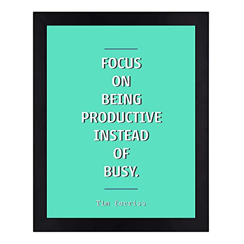 Interio Crafts Discipline Focus Motivational Wall Framed Quote Poster for Home and Office (Frame Size :13"X10" Inches) - Image 1