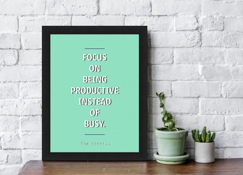 Interio Crafts Discipline Focus Motivational Wall Framed Quote Poster for Home and Office (Frame Size :13"X10" Inches) - Image 2