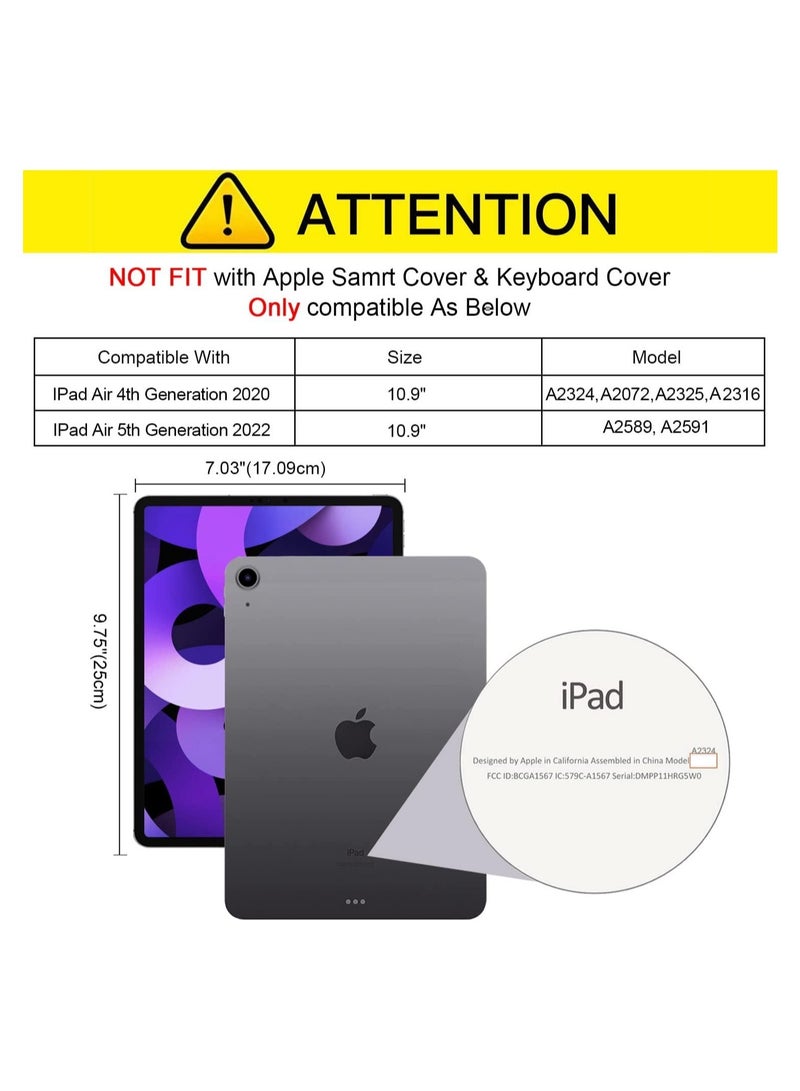 ELTRAZONE Clear Case for 10.9" iPad Air 5th Generation 2022 / iPad Air 4th Generation 2020, Support Apple Pencil 2nd Gen Charging, Slim Lightweight Silicon Back Cover for iPad Air 4/5 10.9 inch - Image 2