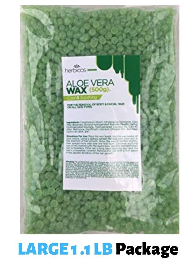 HERBICOS Huini Herbicos Body Hair Remover Hard Wax Beans Aloe Vera All Skin - 17.64 oz  - Image 4