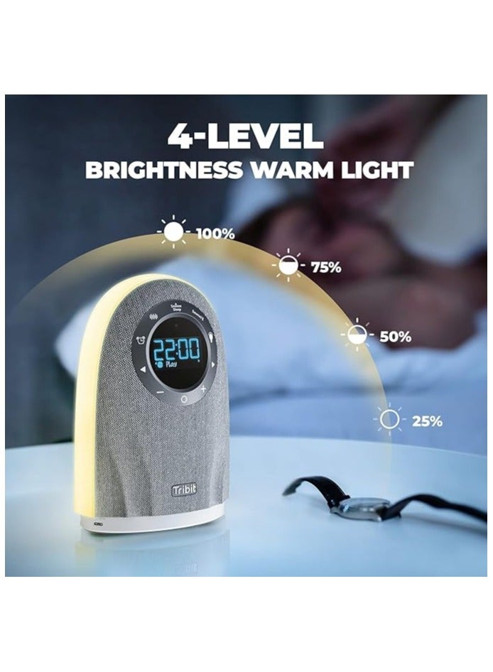 تريبيت Tribit Home Bluetooth Speaker, 25W Powerful & Premium Sound with LCD Time Display, RGB Lights Show, 2 USB Output Ports for Bedrooms, Living Rooms and Office - Adapter Powered - Image 3