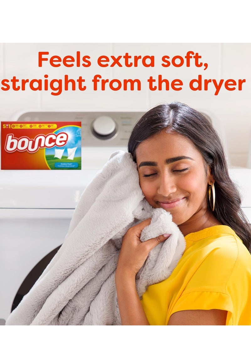 Bounce مناديل تجفيف الملابس المنعشة من باونس، منعشة للملابس الخارجية، 240 قطعة  - Image 2