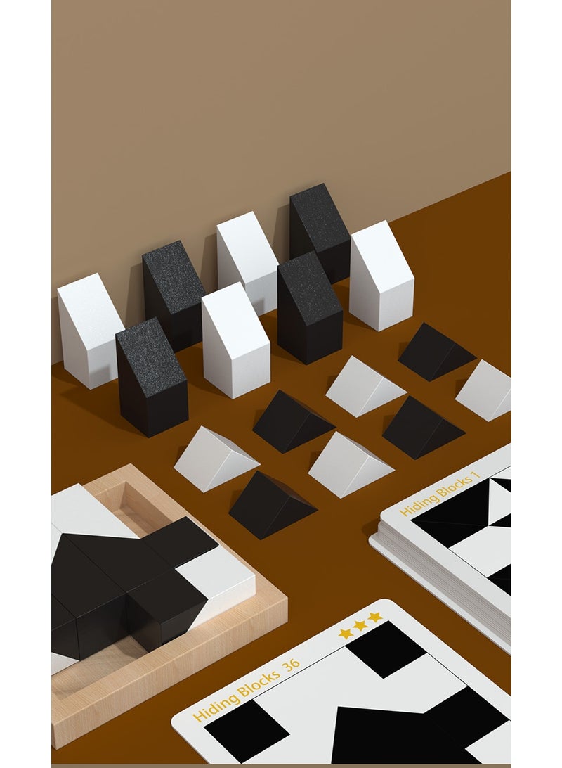 Black and white small building block educational toy - Image 1