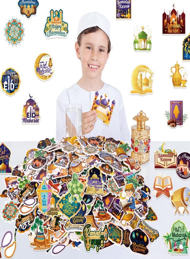 هواف ملصقات إسفنجية ذاتية اللصق من هواف، ٢٠٠ قطعة، لعيد مبارك، ملصقات رمضانية إسفنجية ذاتية اللصق، ملصقات حرف يدوية لعيد الفطر، ملصقات رمضان كريم إسفنجية، ملصقات هلال ونجمة للعيد، ملصقات إسلامية لزجاجات المياه - Image 4