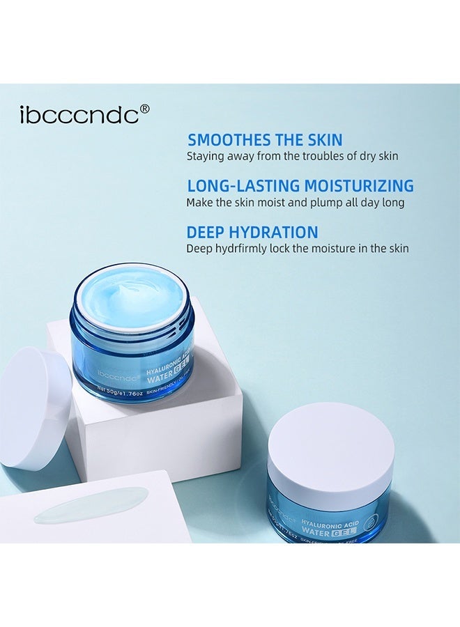 ibcccndc Hyaluronic Acid Water Gel，Hydro Boost Hyaluronic Acid Moisturizing Water Gel, Lightweight Face Moisturizer for Oily Skin, Hyaluronic Acid Formula for 24-Hour Long-Lasting Hydration  50g - Image 4