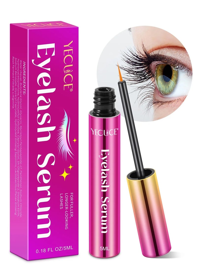 Yecuce - Eyelash Serum Rapid Eyelash Growth Serum Lash Serum for Eyelash Growth Lash Growth Serum for Stronger Healthier Fuller Longer Lashes and Brows Lash and Brow Growth Serum 5ml - Image 1