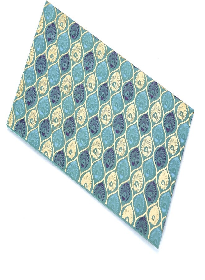 Fonsie Blue peacock pattern design cash envelopes pack of 10 for gifting money on wedding gift, baby shower gift, shagun, family gatherings with name space. - Image 5