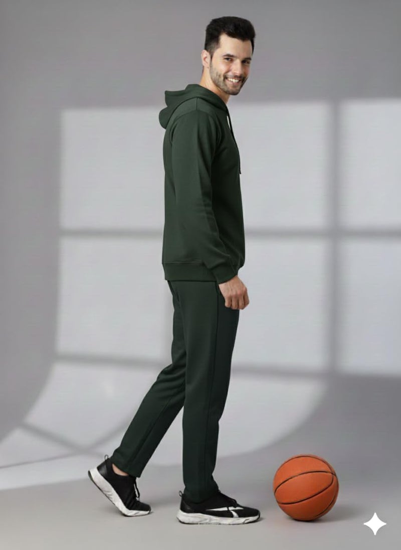 Mack Jonney Solid Track Suit for men | Co-ord Set | Warm Fleece Tracksuit Set | Full Sleeve Hoodie-M4943 - Image 3