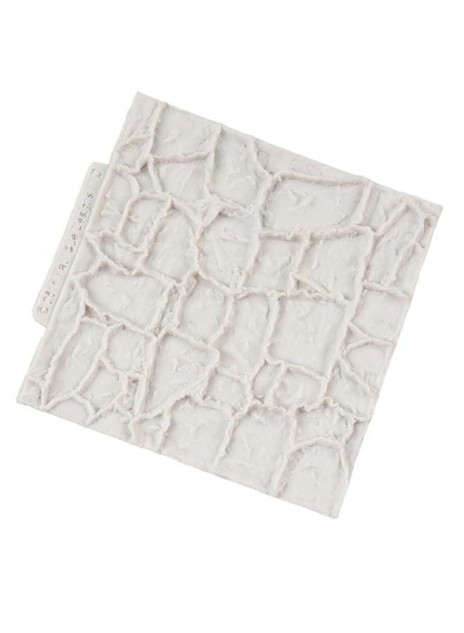 QDMOLDS Rock Texture Silicone Lace Mold Brick Wall Texture Fondant Molds Stone Texture Mold for Cake Decoration Cupcake Topper Chocolate Candy Polymer Clay Gum Paste Sugar Craft - Image 4