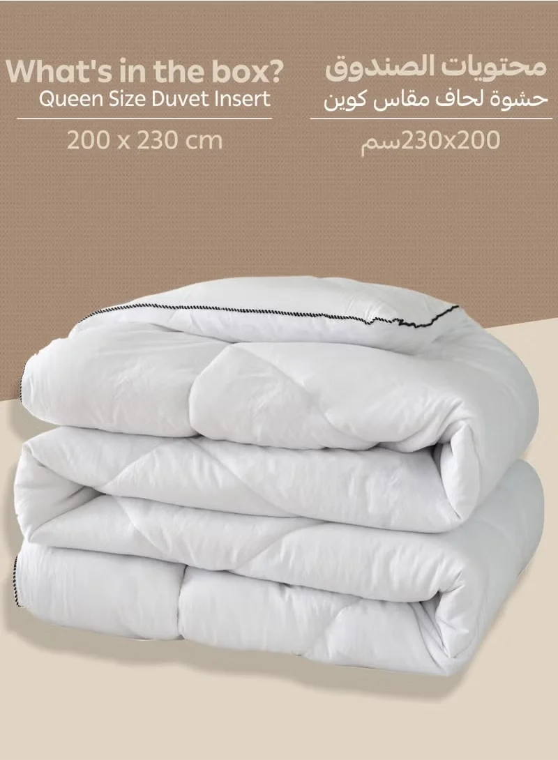 Donetella Comforter Duvet Insert – Size 200x230 cm – All Season Quilt with 350 GSM Soft Luxury Down Alternative Filling – Diamond Quilted for Queen Bed
