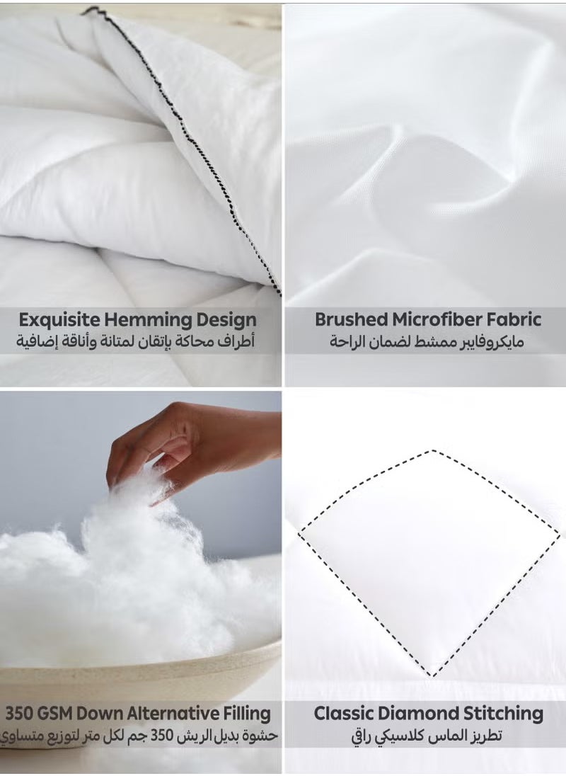 Donetella Comforter Duvet Insert – Size 200x230 cm – All Season Quilt with 350 GSM Soft Luxury Down Alternative Filling – Diamond Quilted for Queen Bed  - Image 5