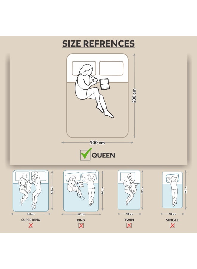 دوناتيلا لحاف مزدوج - مقاس  سم - لحاف لجميع الفصول بحشوة بديلة للأسفل فاخرة ناعمة  جرام - مبطن بالماس لسرير كوين - Image 4