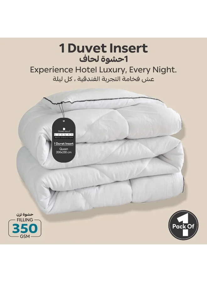 Donetella 200 X 230 Cm Comforter Duvet Insert – Size 200x230 cm – All Season Quilt with 350 GSM Soft Luxury Down Alternative Filling – Diamond Quilted for Queen Bed  | Best Price UAE